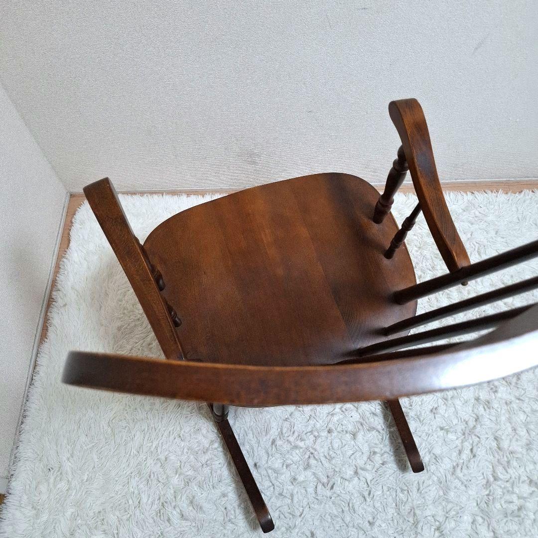 【美品】柏木工 ロッキングチェア ウィンザースタイル 高級 木製