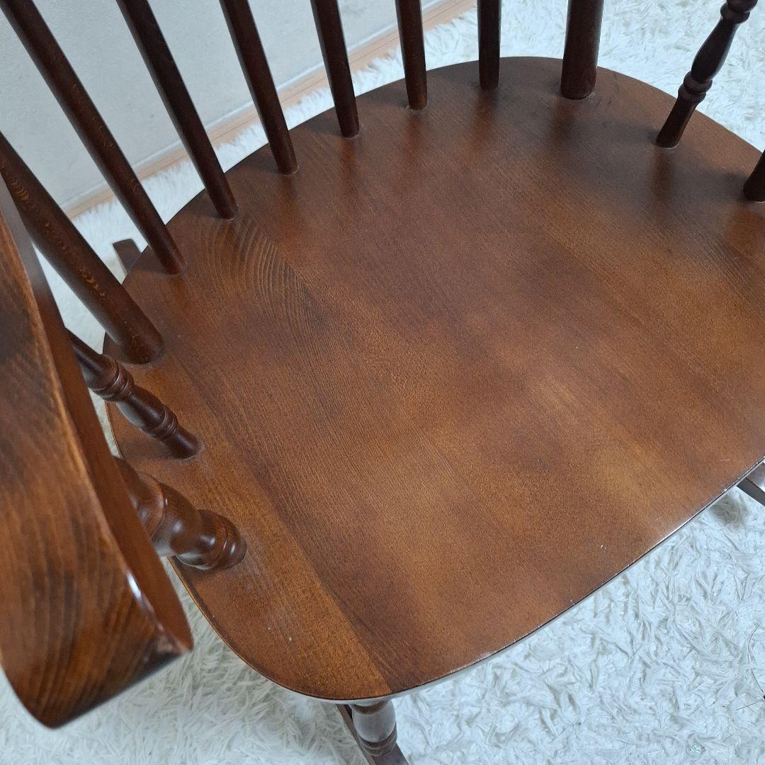 【美品】柏木工 ロッキングチェア ウィンザースタイル 高級 木製