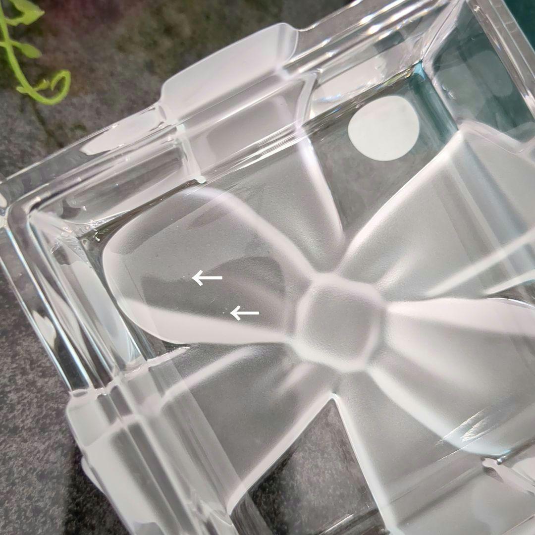 ティファニークリスタルボックス　ティファニーリボンボックス　小物入れ