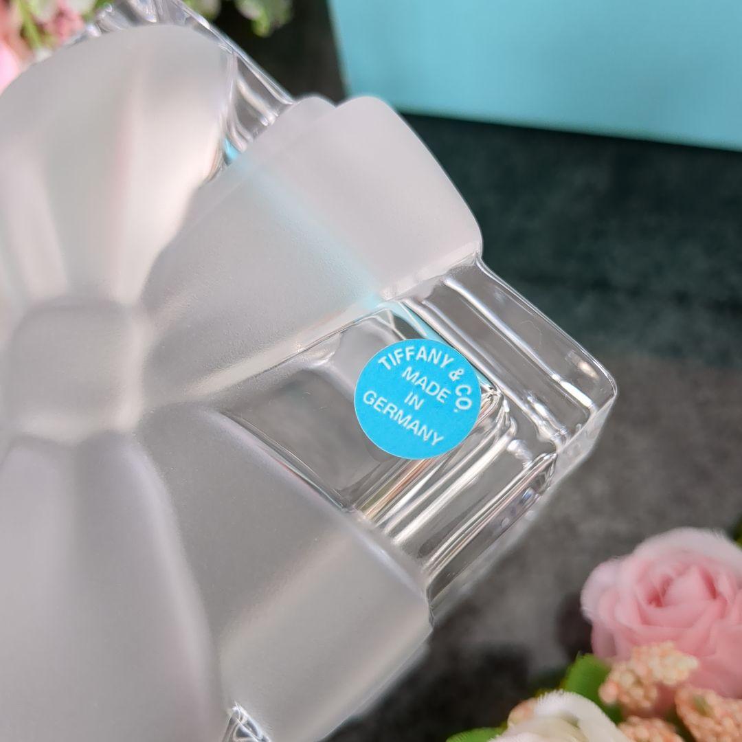 ティファニークリスタルボックス　ティファニーリボンボックス　小物入れ