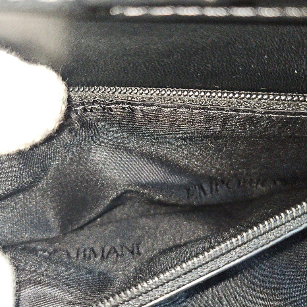 【未使用級】EMPORIO ARMANI 長財布 レザー BLACK