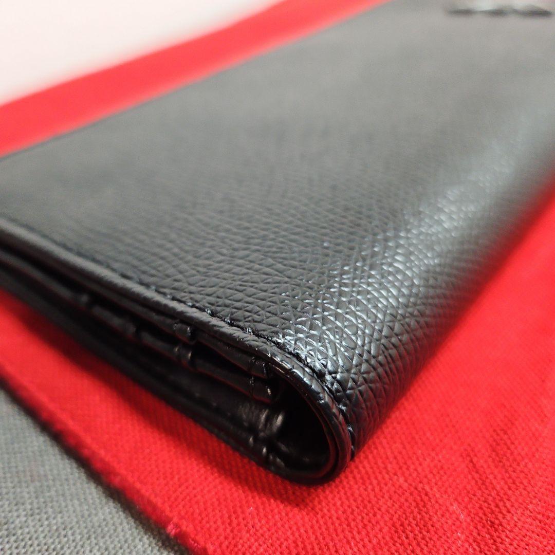 【未使用級】EMPORIO ARMANI 長財布 レザー BLACK