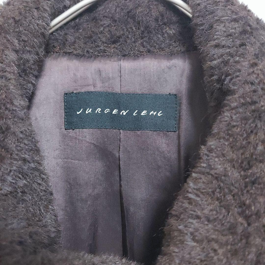 Jurgen Lehl アルパカ混 シャギーコート ロング丈 ブラウン