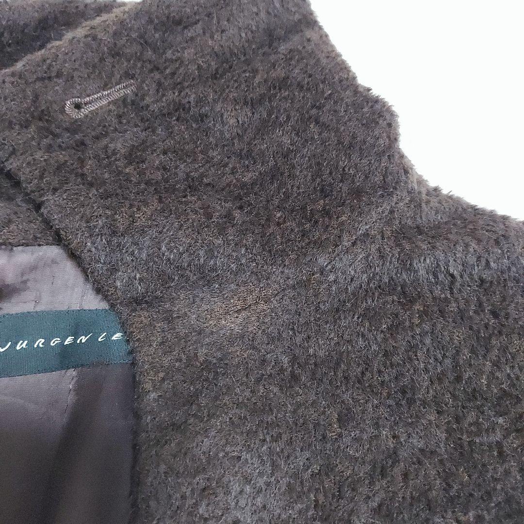 Jurgen Lehl アルパカ混 シャギーコート ロング丈 ブラウン