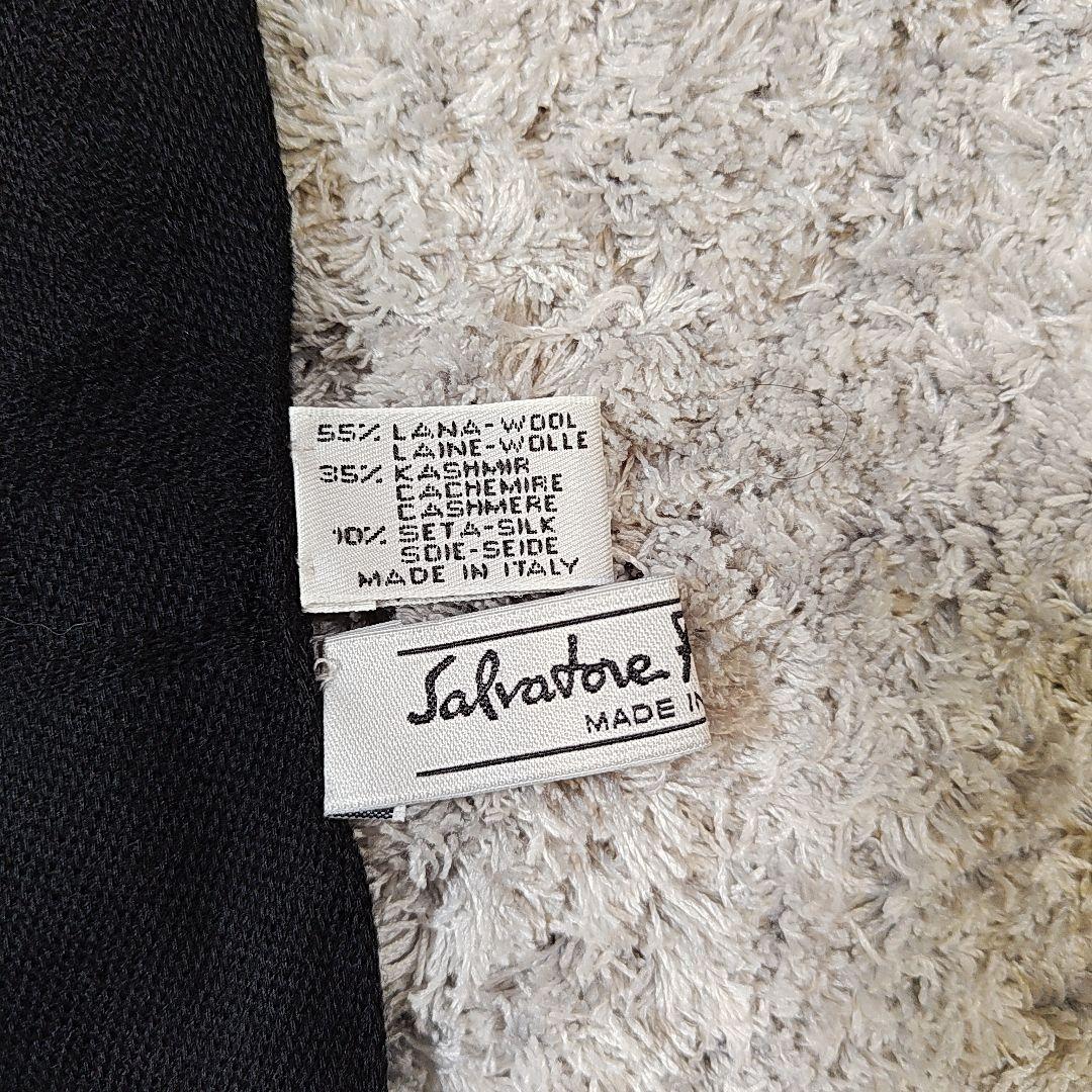 【未使用】 フェラガモ マフラー 伊製 ウール×カシミヤ×シルク ユニセックス