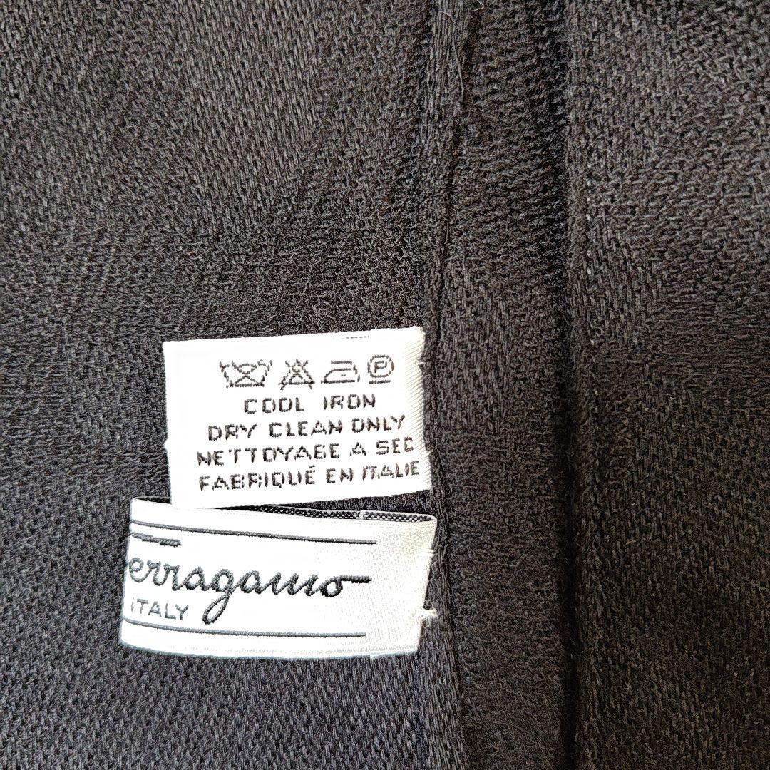 【未使用】 フェラガモ マフラー 伊製 ウール×カシミヤ×シルク ユニセックス