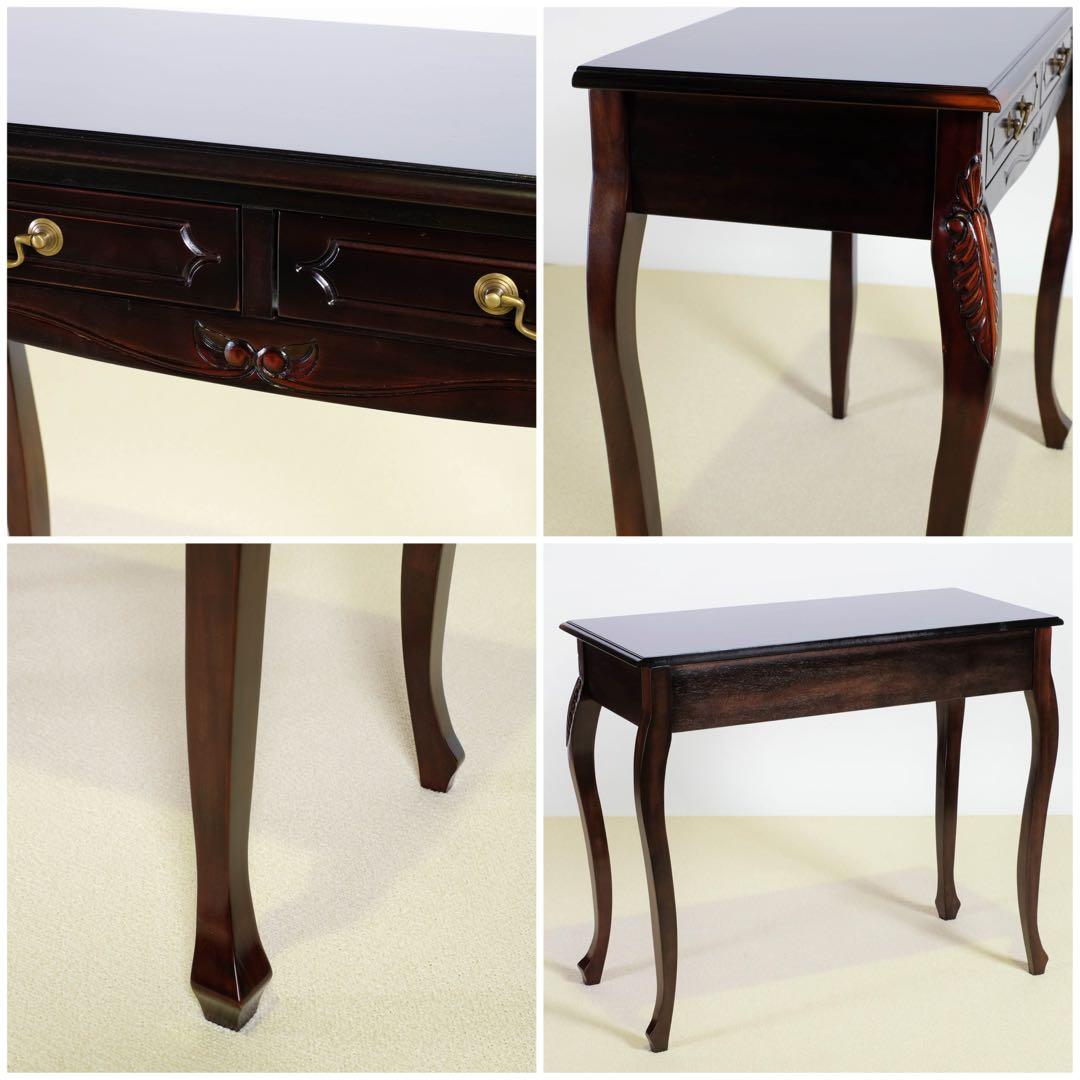 D 新品 コンソールテーブル アジアン 机 デスク サイドテーブル アンティーク