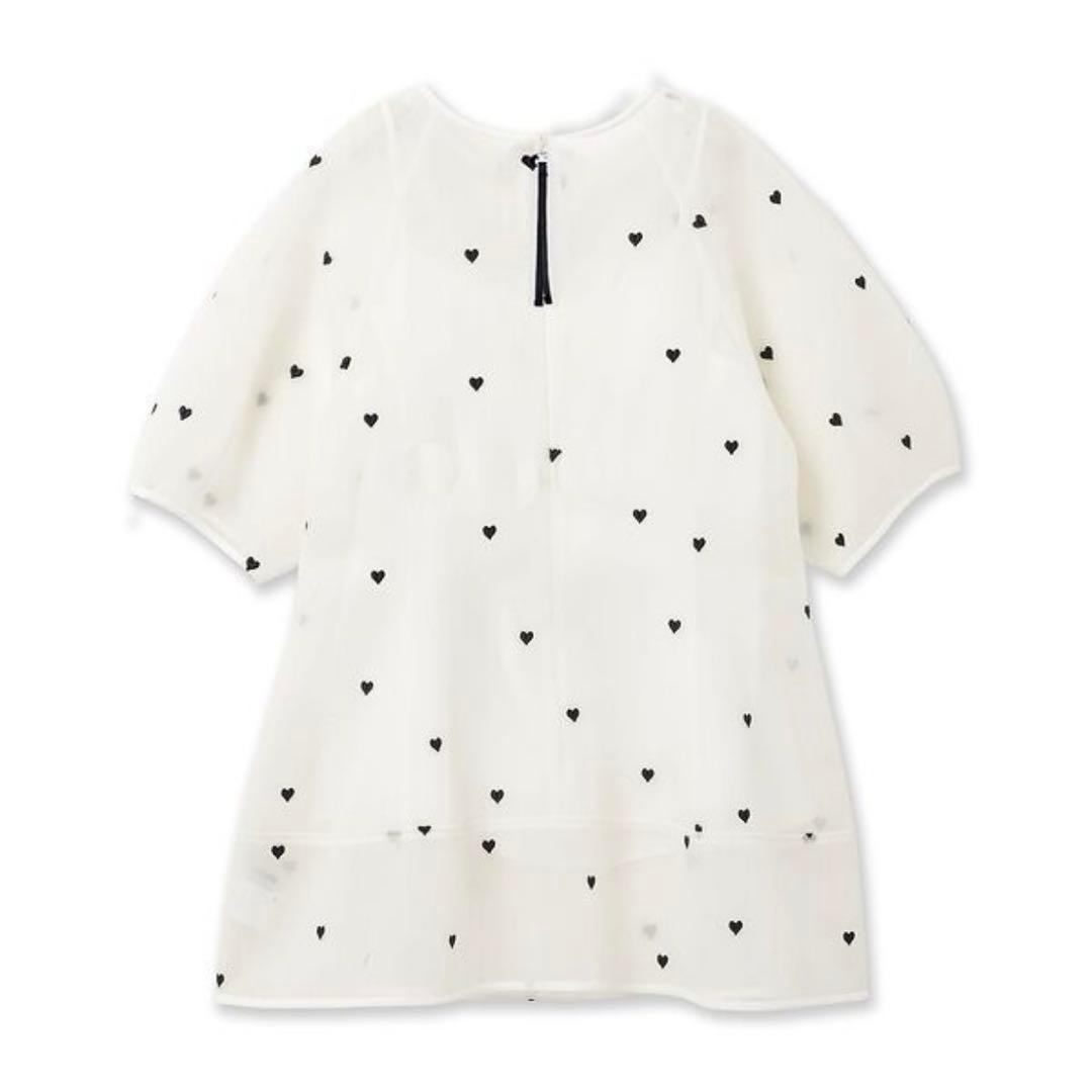 Audie a muses ハート刺繍メッシュブラウス