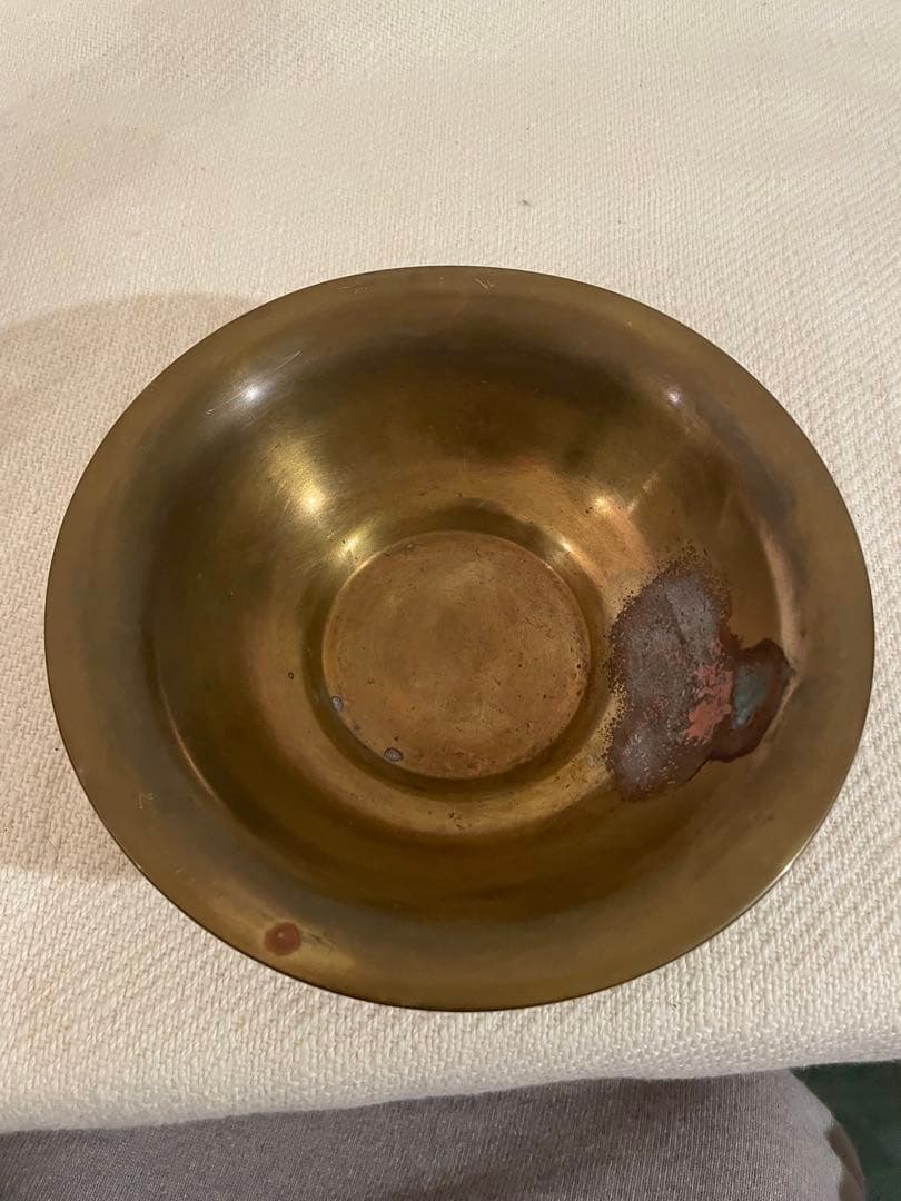 【フランスアンティーク】真鍮ボウル ヴィンテージ足付きボウル ライオン