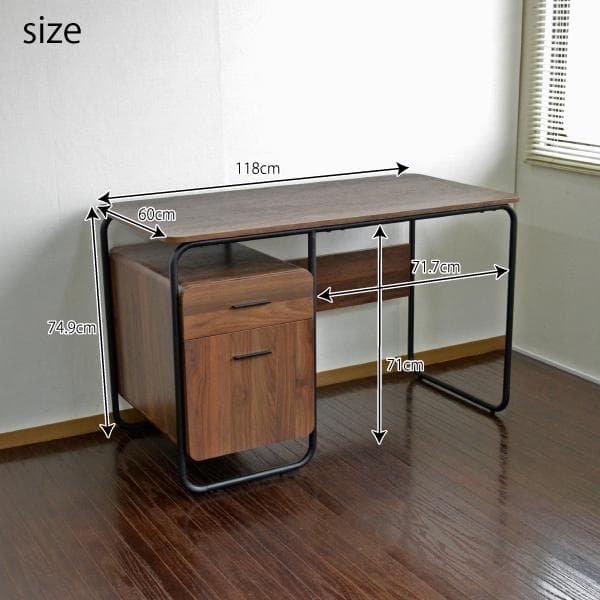 《新品・送料無料》パソコンデスク 幅118cm デスク 机 ワークデスク