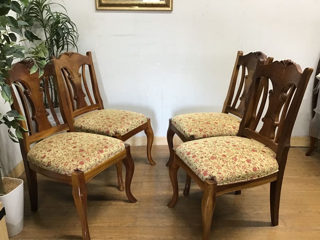 H☆管186☆イギリス☆英国☆アンティーク☆ダイニングチェアー☆4脚