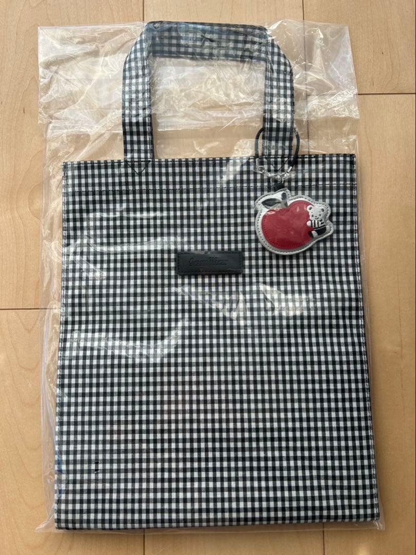 新品未開封　familiar ファミリアトートバッグ　ギンガムチェック　正規品