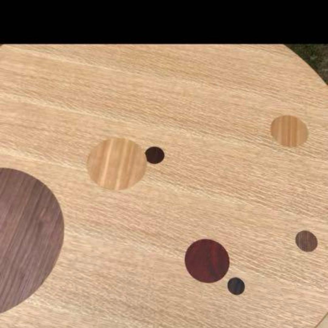 かわいいリビングテーブル折れ脚90丸日本製