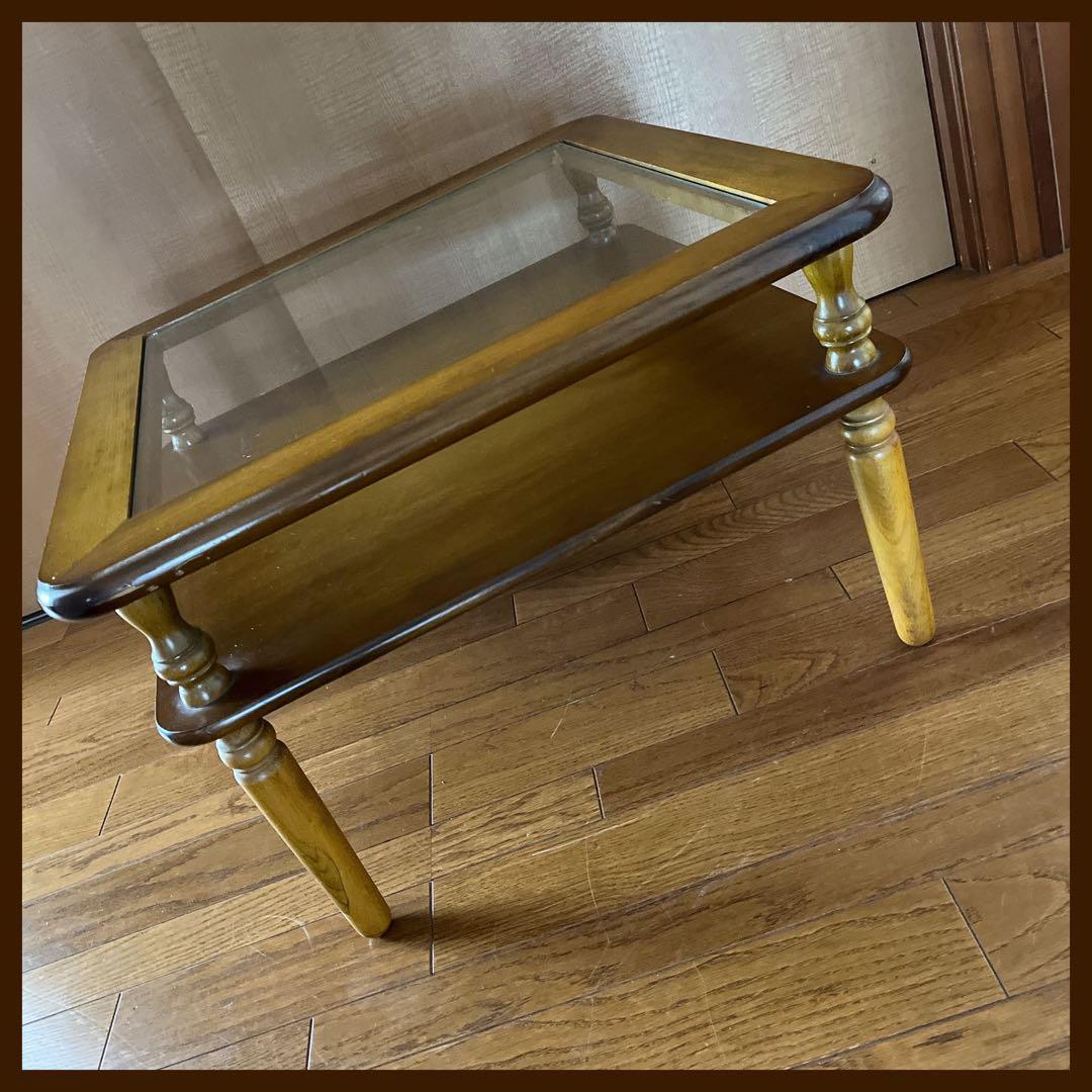 チワワ様リクエスト品】コロニアル 様式 ヴィンテージ コーヒーテーブル 天然木