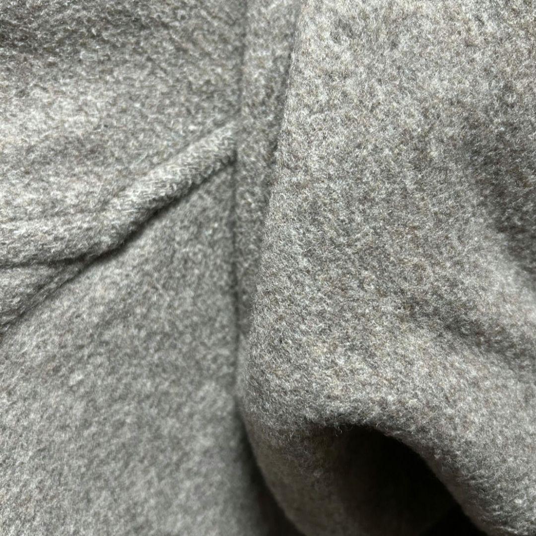 【S】 ダントン ロングコート ウールモッサ フード付き くるみボタン ベージュ