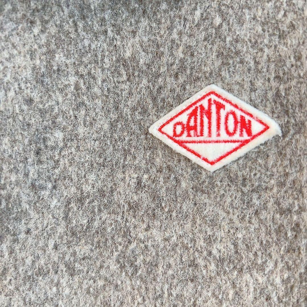 【S】 ダントン ロングコート ウールモッサ フード付き くるみボタン ベージュ