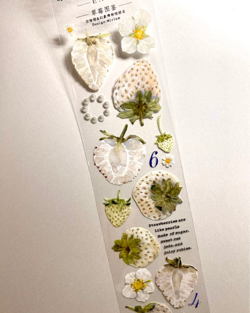 【K206】海外PETマスキングテープ　マステ切り売り イチゴ　苺