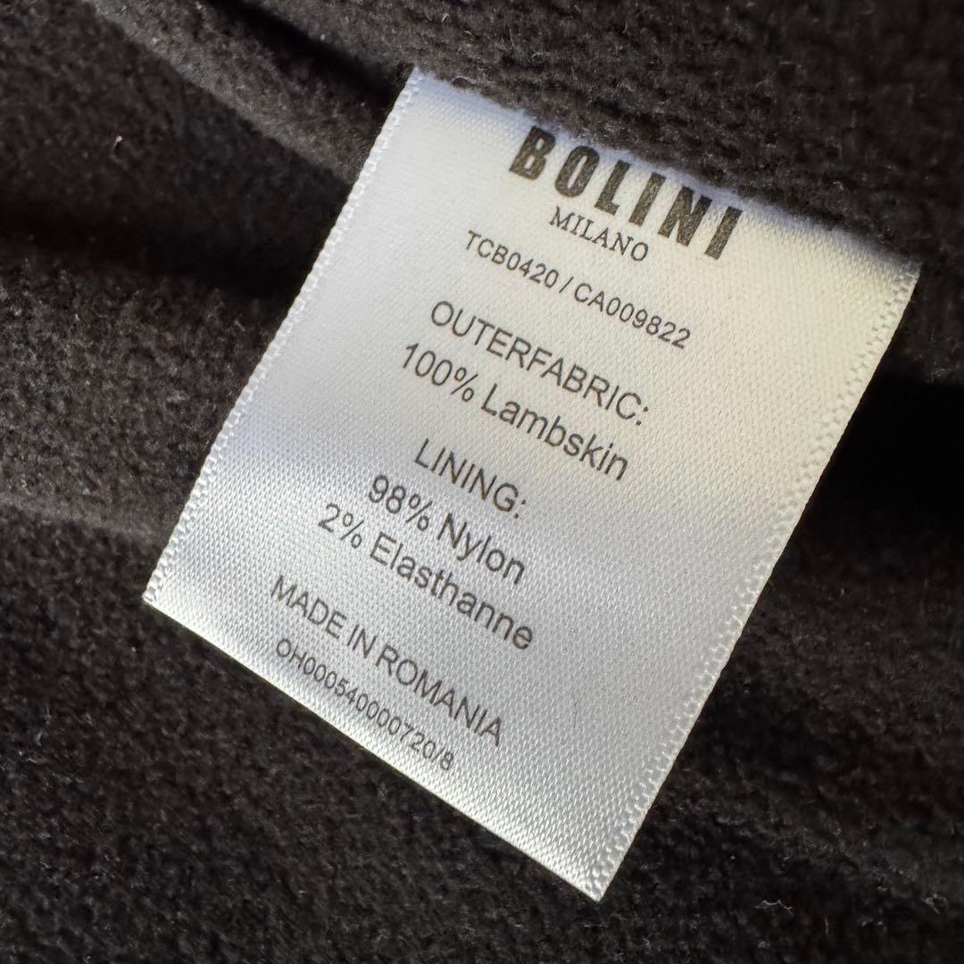 BOLINI シングルライダースジャケット サイズ50 ラムレザー トロトロ質感