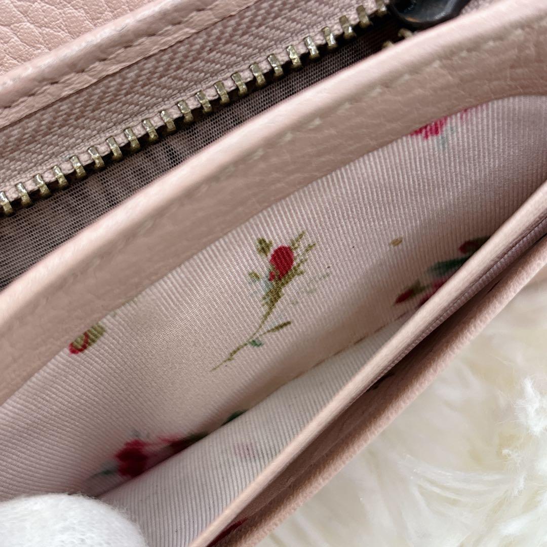 GUCCI♡折り財布 GGマーモント リボン ラインストーン バイカラー 花柄