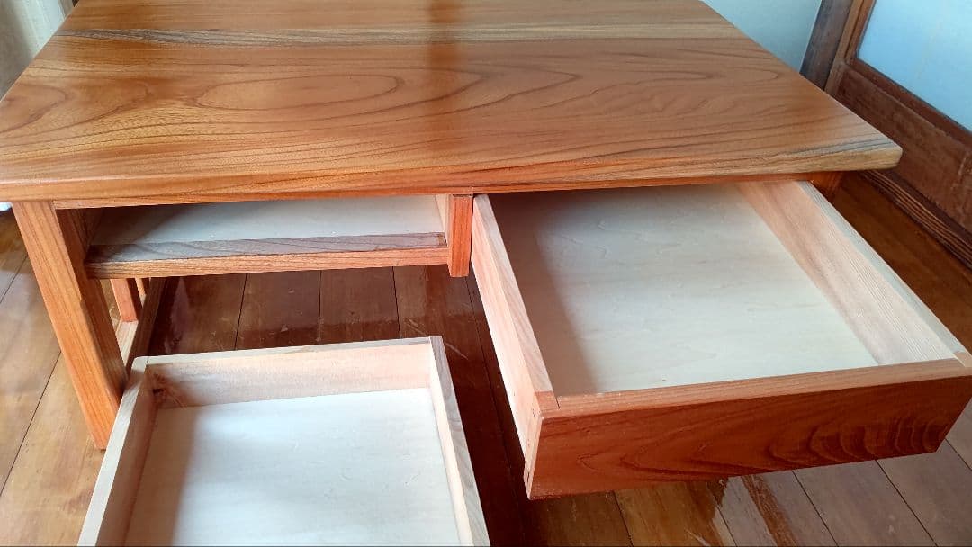 値下げ！昭和レトロ 古家具 木製　　けやき　座机　文机　書机　アンティーク