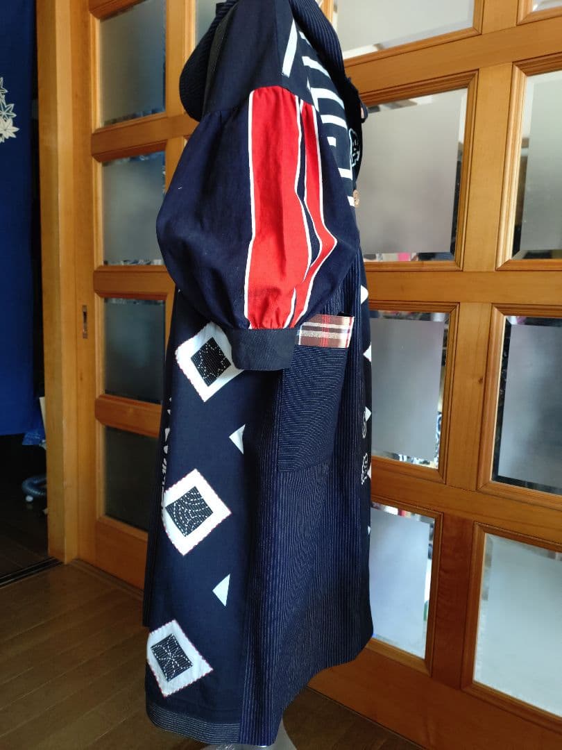 Ｍ　フード付き半纏のコート