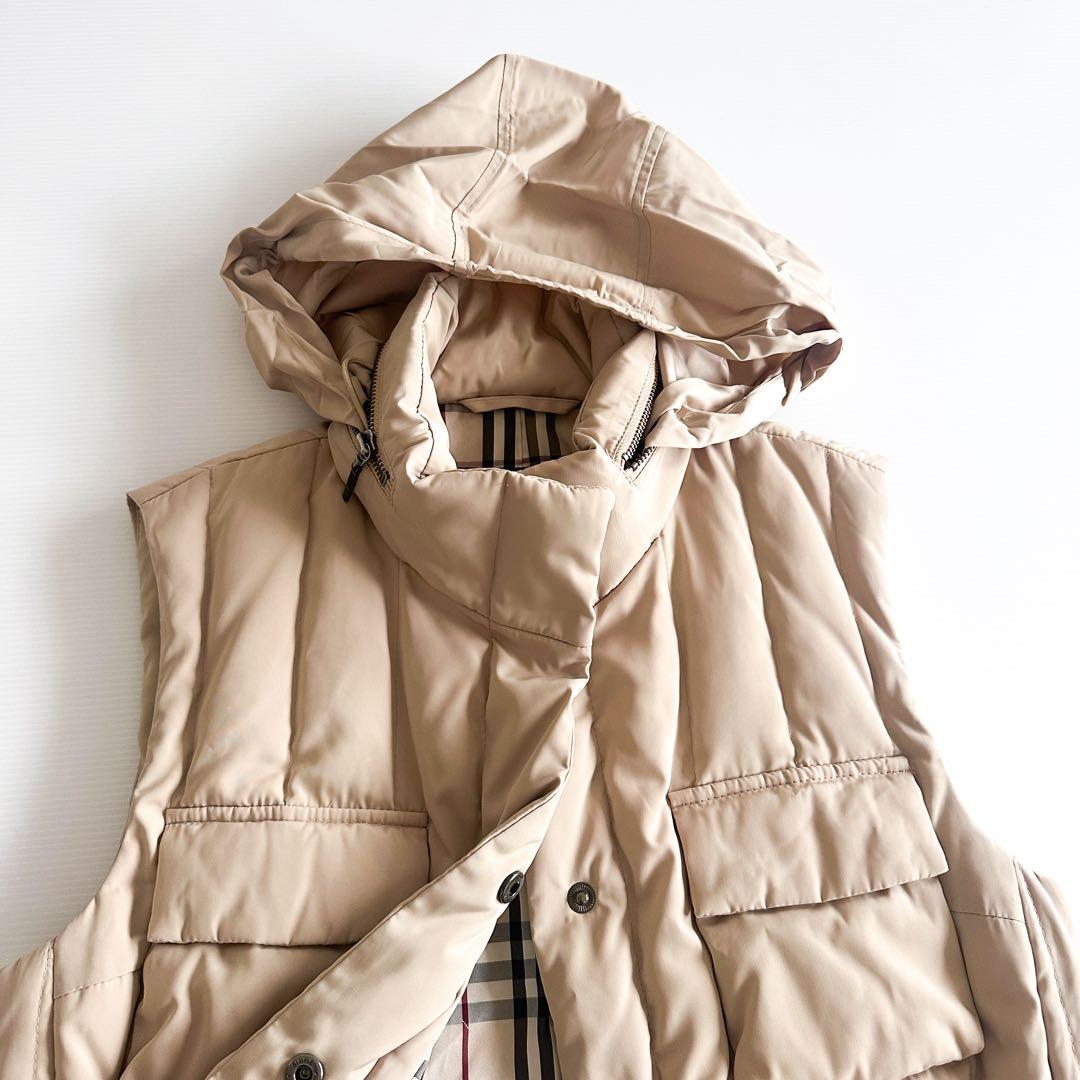 バーバリー ロンドン / ダウンベスト ノバチェック ベージュ 40サイズ L