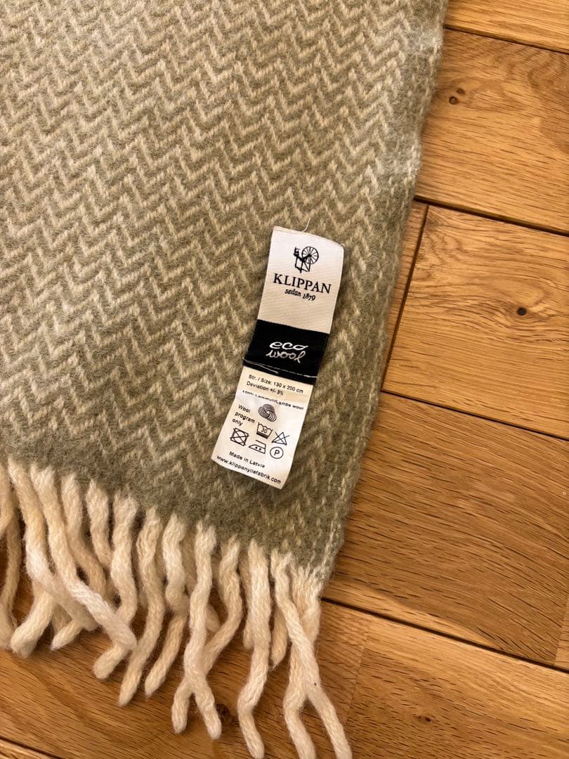 KLIPPAN クリッパン　ウール　リサイクルウール　ブランケット　大判