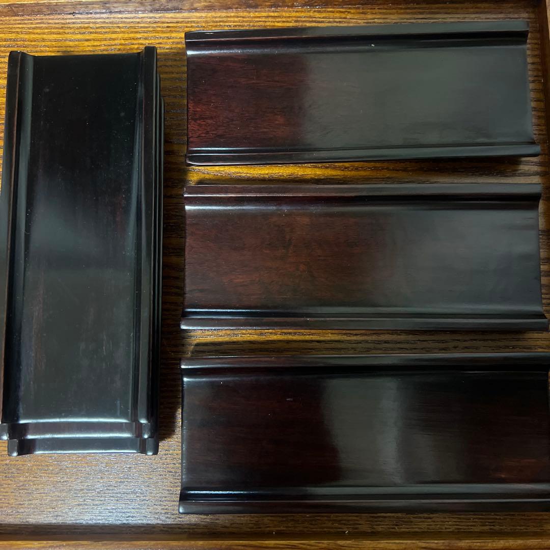 ◆貴重◆ 紫檀 おしぼりトレイ 6セット ❷