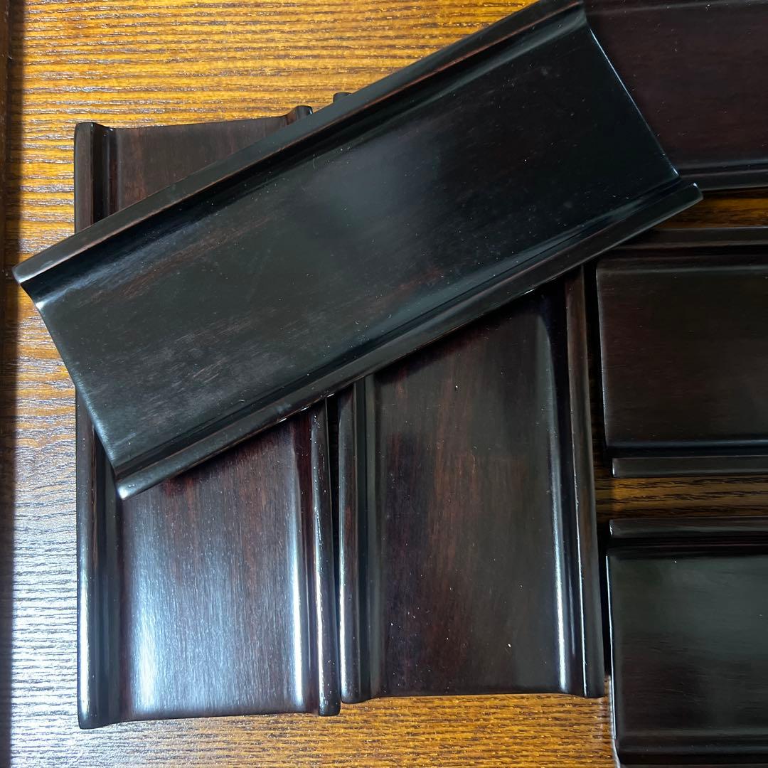 ◆貴重◆ 紫檀 おしぼりトレイ 6セット ❷