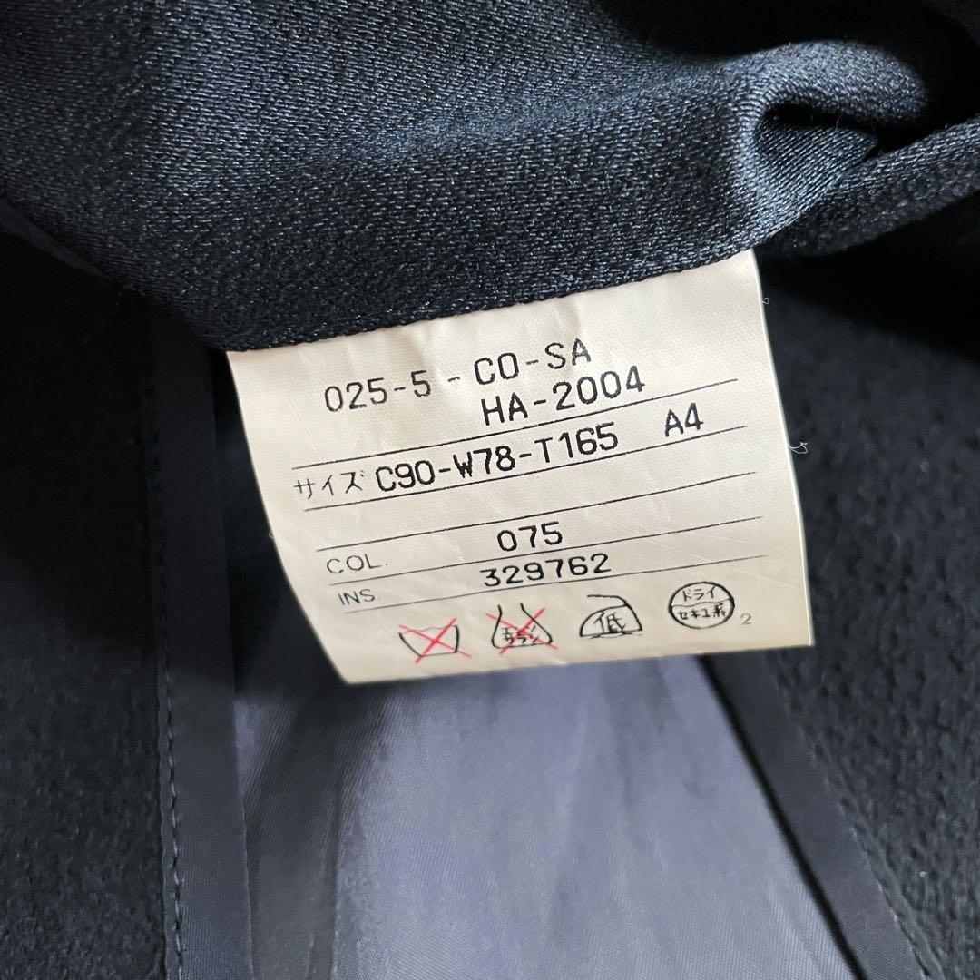 美品【Yves Saint Laurent】シルク混ウール ステンカラー コート