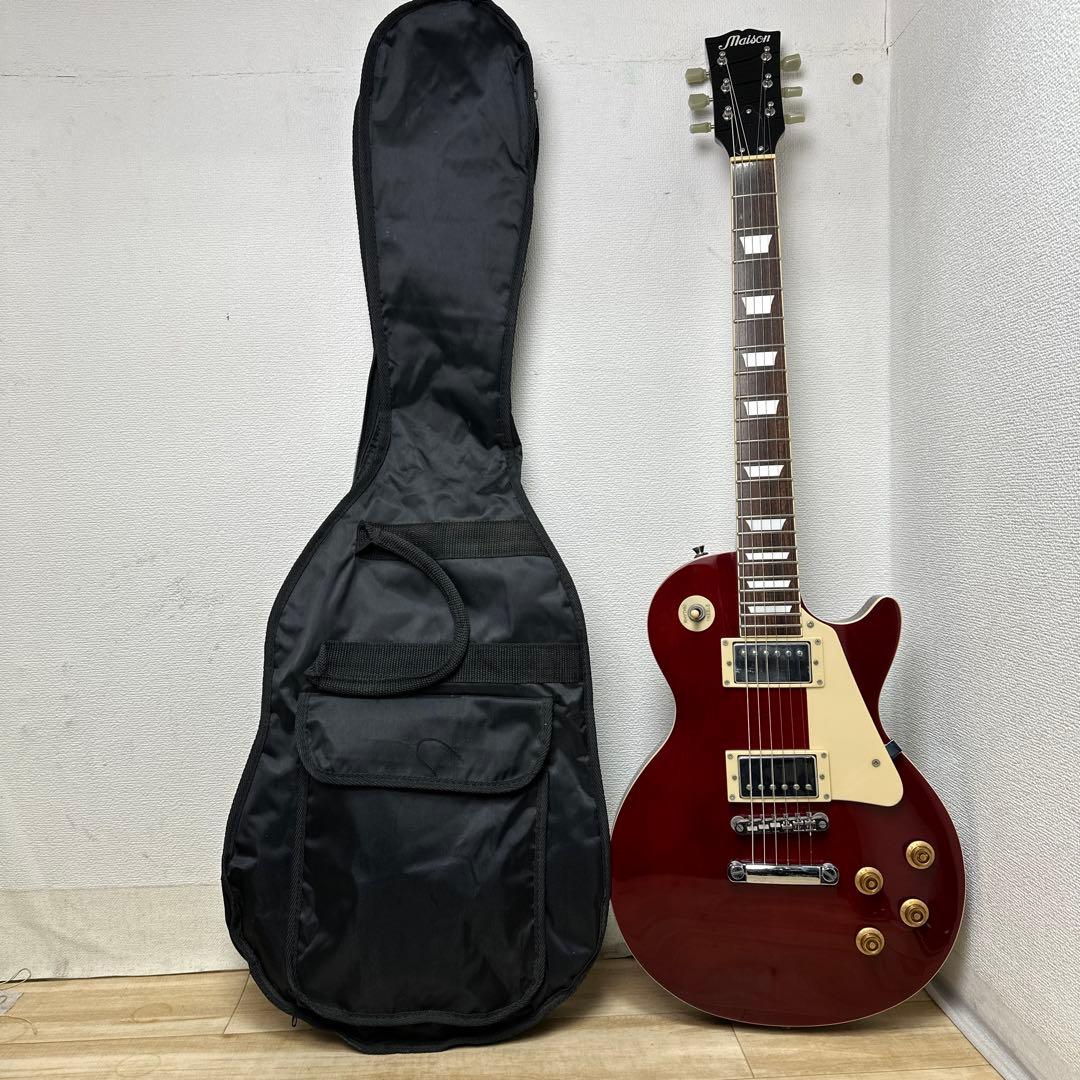 Maison メイソンレスポ―ルタイプ　エレキギター赤美品 ギターケース付き