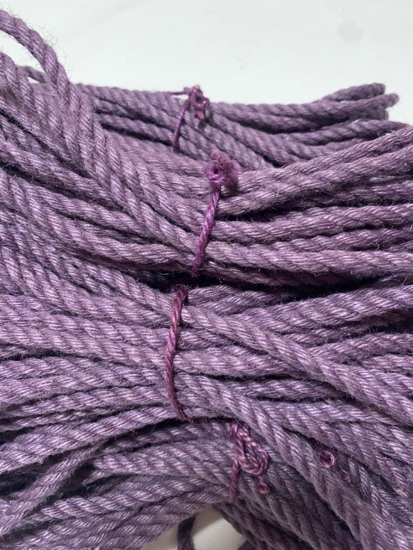 染麻縄　紫　6mm 7M 5本組　緊縛
