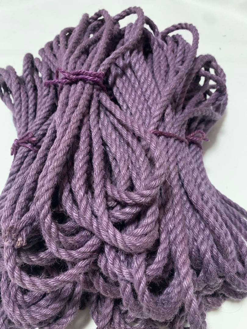 染麻縄　紫　6mm 7M 5本組　緊縛