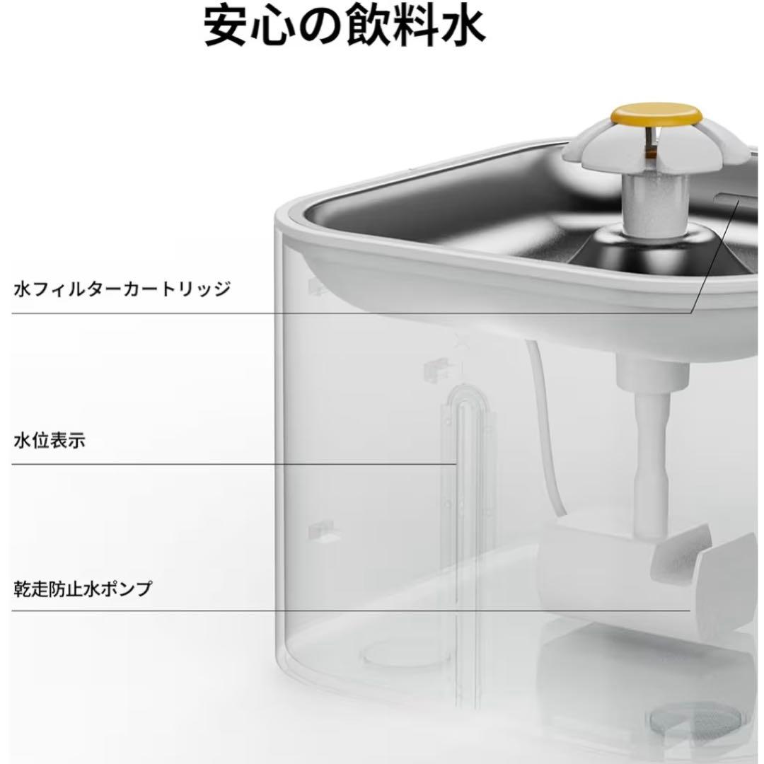 自動給餌器 給水器 大容量6Lドライフードディスペンサー 2.5L 音声録音機能