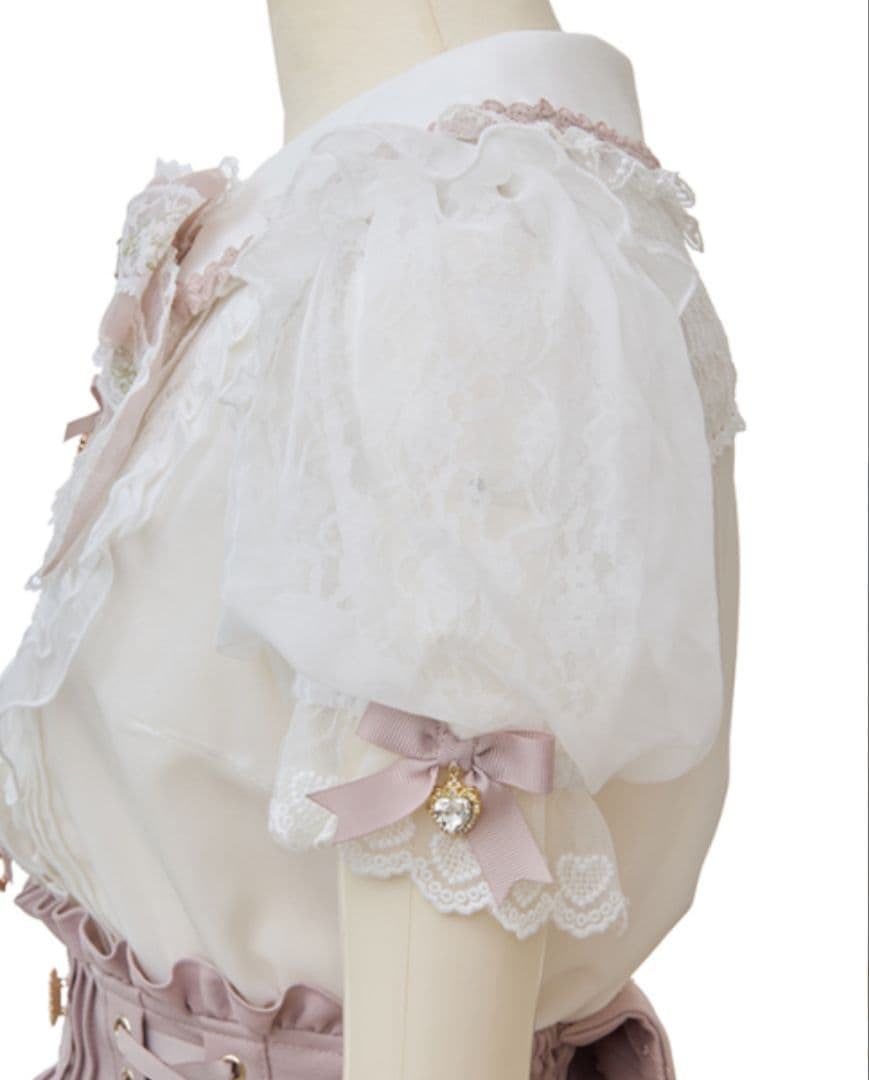 リズリサ リボンレース衿ブラウスFree: ピンク (110)