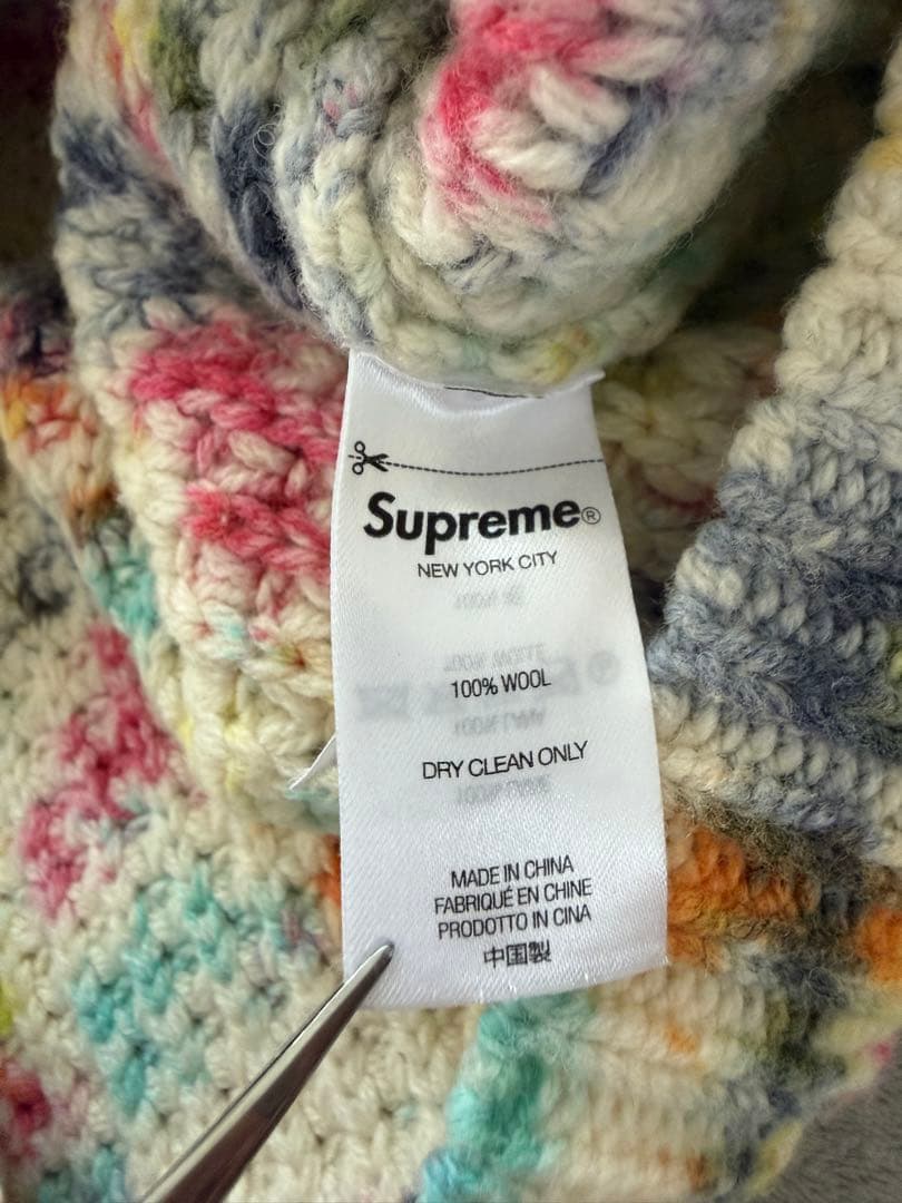 トップス Supreme Waffle Knit Cardigan M Tie Dye