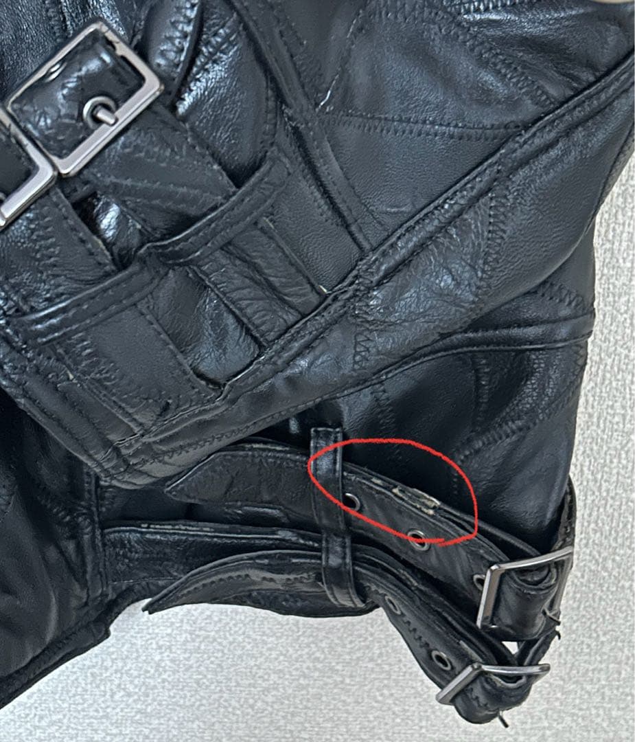 ニシノインターナショナル★メンズ★革ジャン・レザージャケット・ライダース★黒3L