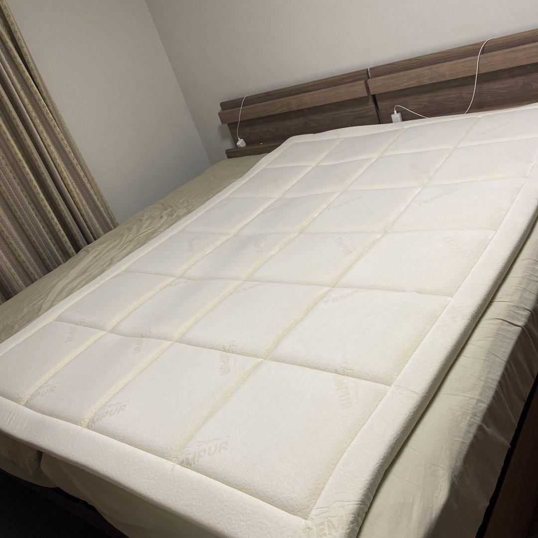 TEMPUR メモリーフォーム 敷きパッド　ダブル　低反発　厚３cm