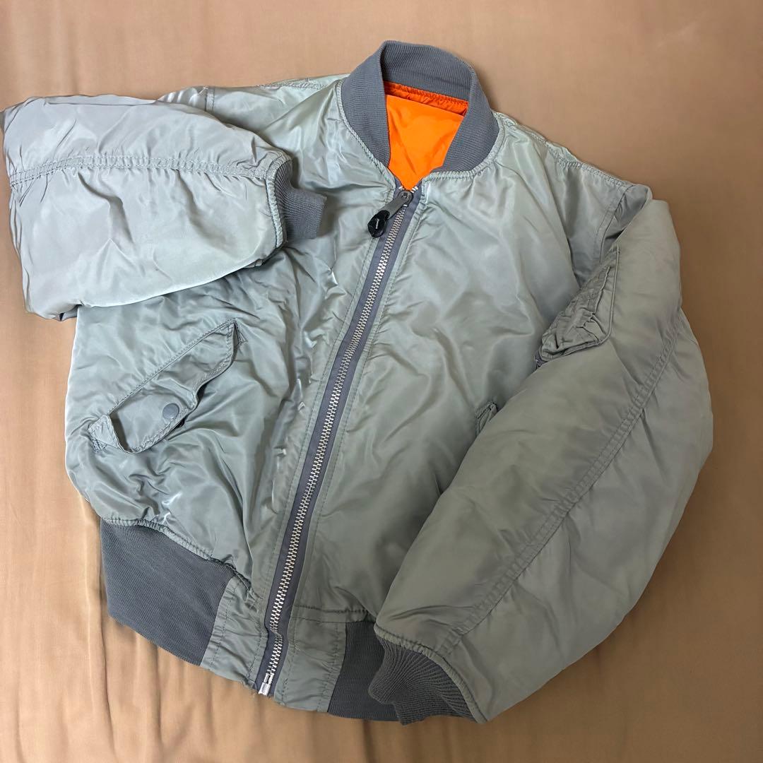 Alpha 80s MA-1 シルバーグレー 三本タグ Lサイズ