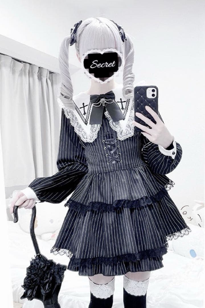 MARS クロス刺繍3段フリルセットアップ