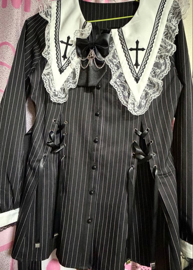 MARS クロス刺繍3段フリルセットアップ