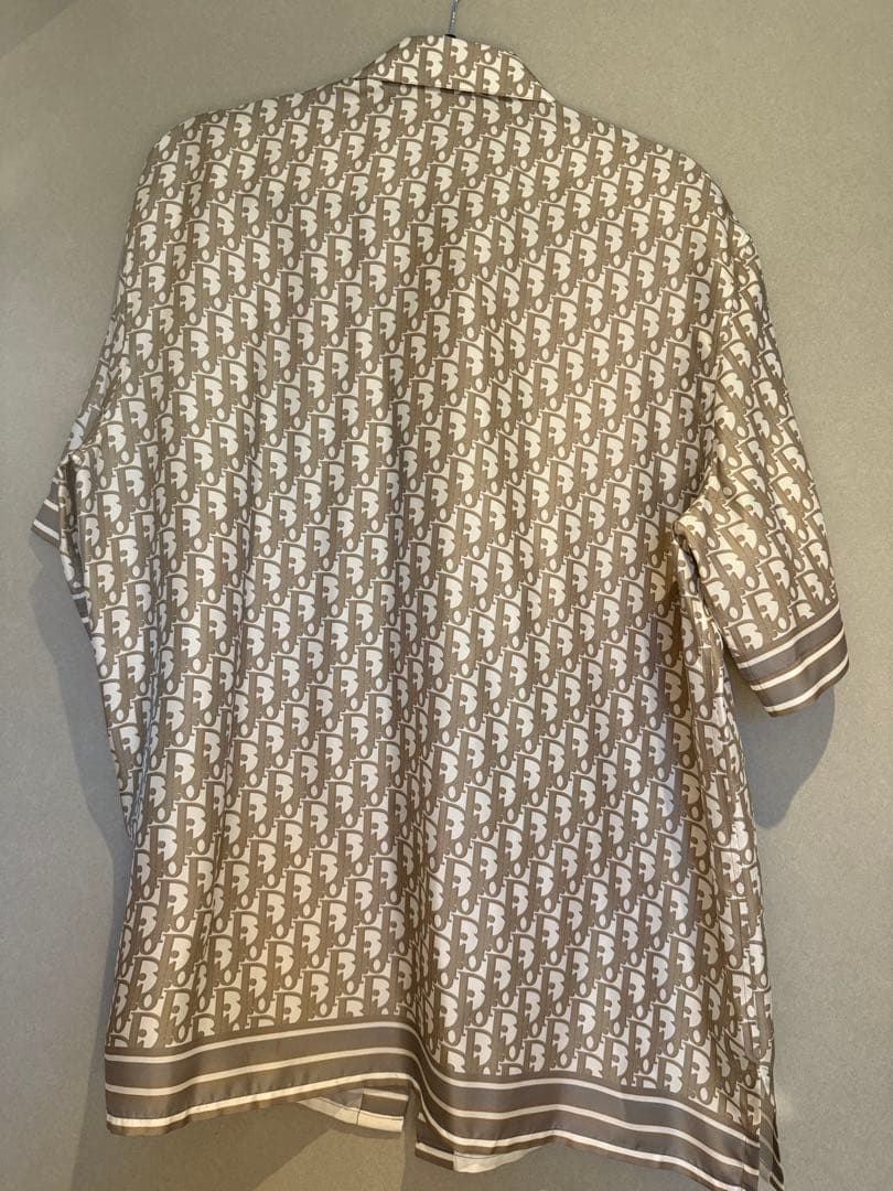 DIOR ディオール オブリーク 総柄 シルク 半袖シャツ