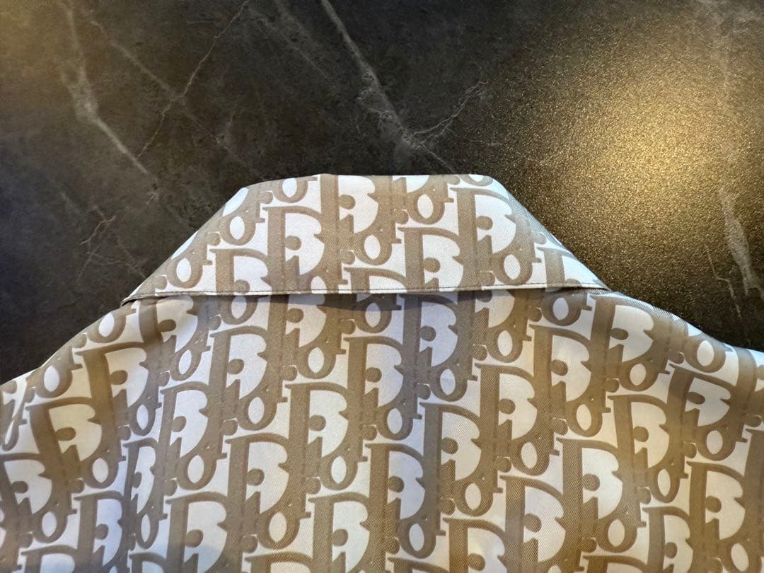 DIOR ディオール オブリーク 総柄 シルク 半袖シャツ