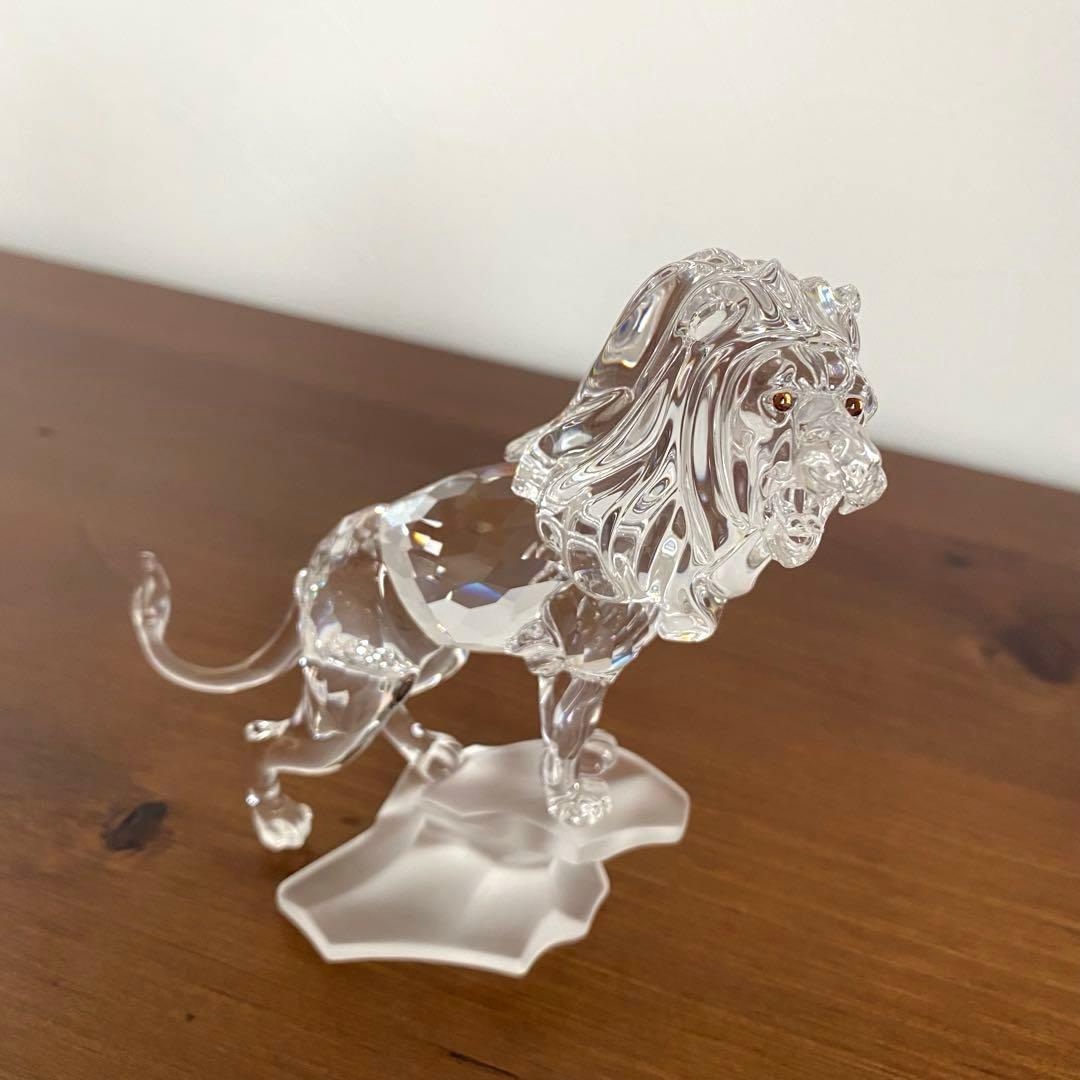 SWAROVSKI スワロフスキー クリスタル ライオン 置物