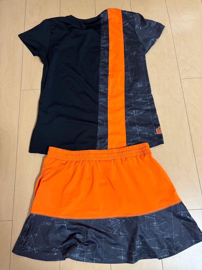 Admiral テニスウェア 上下セットL 黒/オレンジ