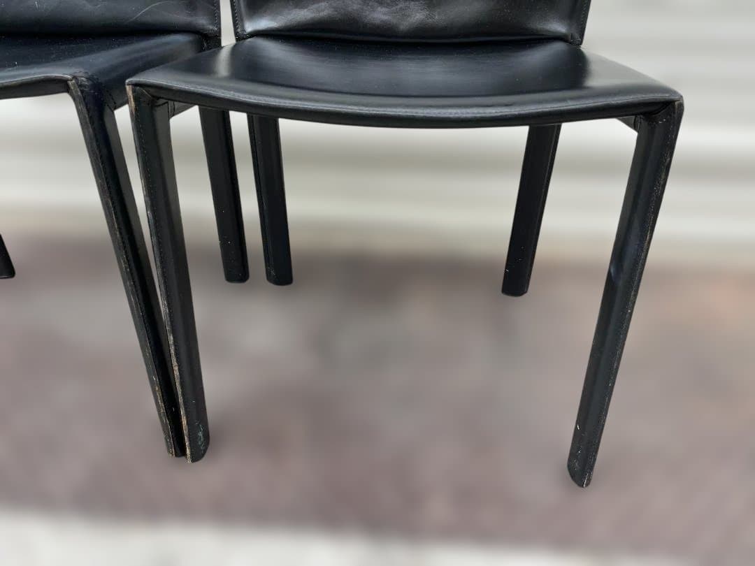 ★ ダイニング チェア エンリコ・ペリッツォーニ 椅子 イタリア レザー