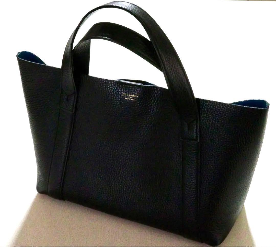 ペッレモルビダ ミニトート ブラック/ブルー