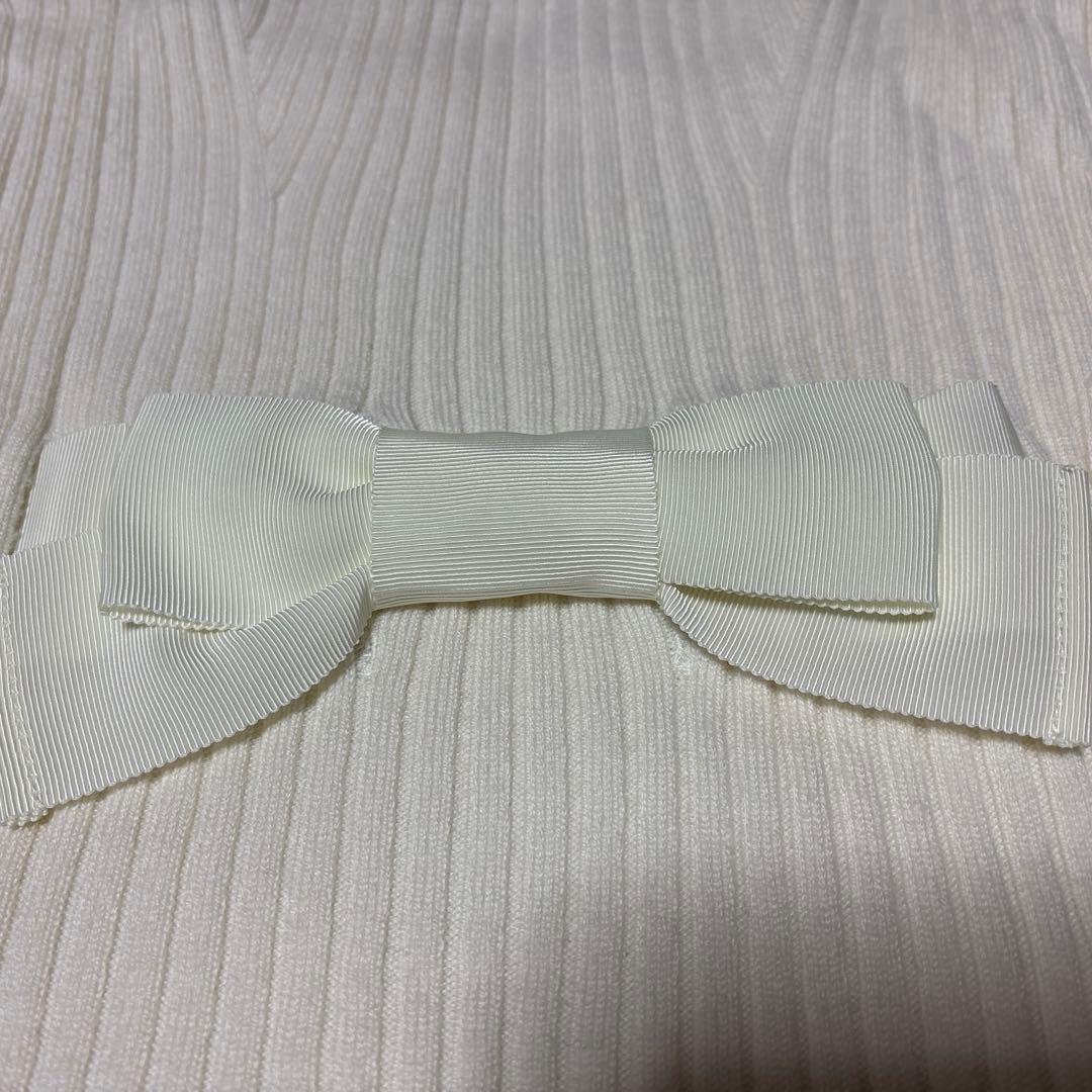 ♡美品♡エムズグレイシー グログランリボン　ニット　アイボリー