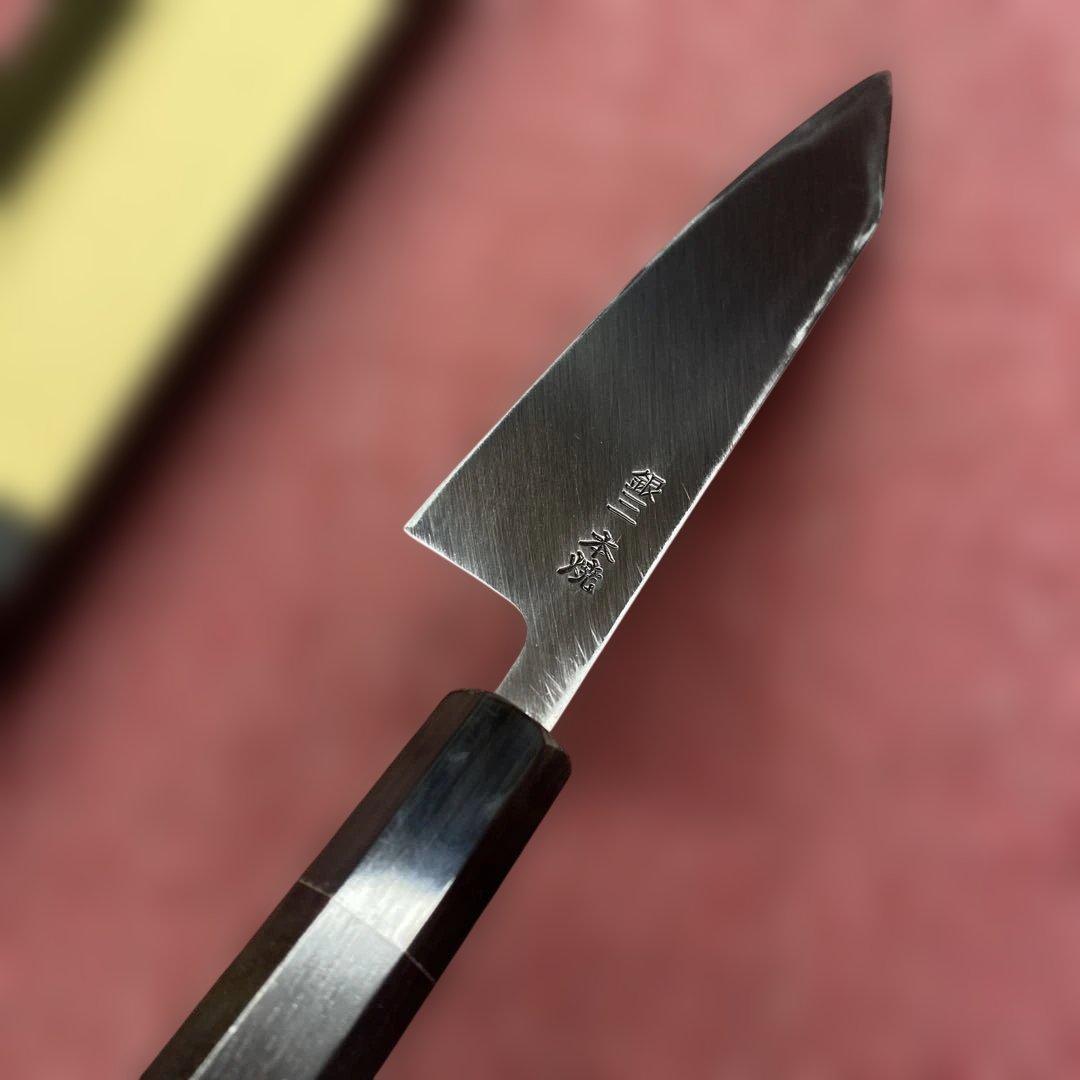 銀三　本焼き　切付型ペティ包丁　150㎜ 5寸