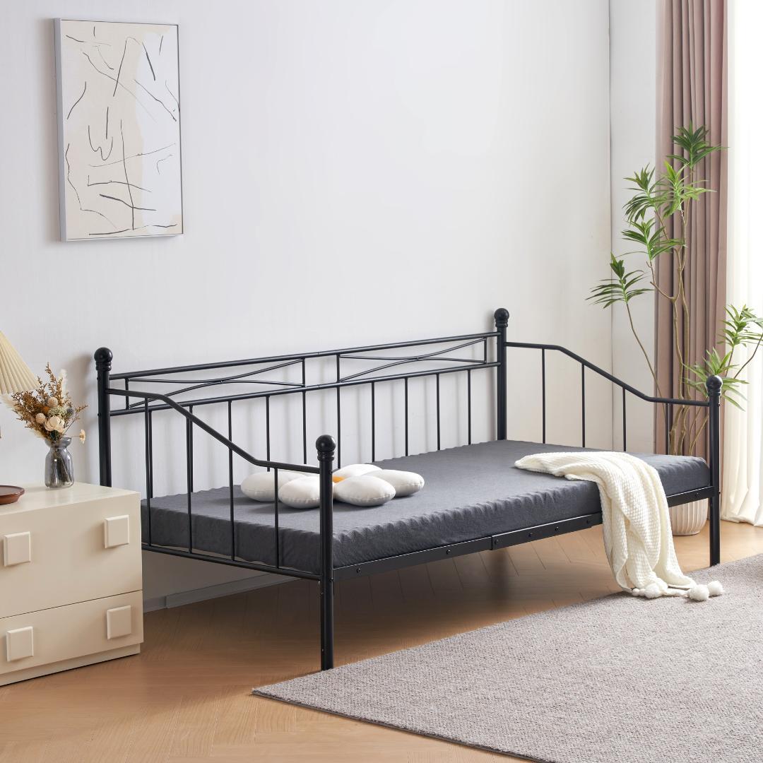 パイプベッド（S） ベッドフレーム 一人暮らし 収納 おしゃれ BLACK